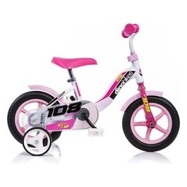 Dino Bikes Bicicletta Bambina con freno anteriore 10  pollici Rosa