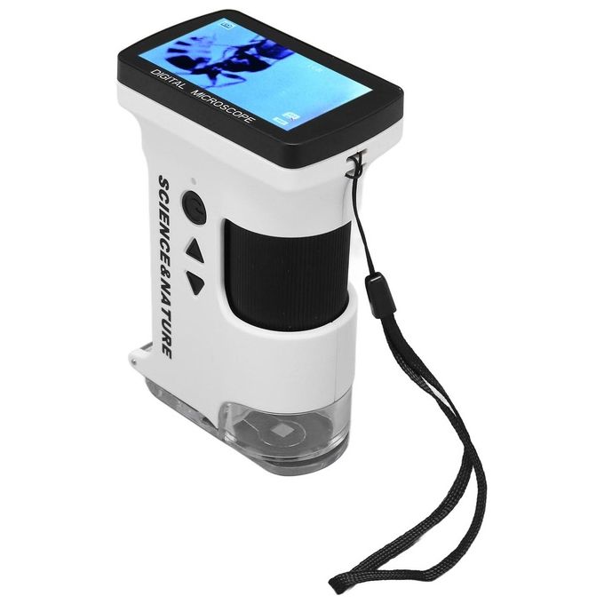 DiProgress Microscopio Digitale Portatile Compatto 12MPx con LCD 2.7'' e Ingrandimenti Zoom 4x-80x