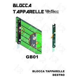 Disec Bloccatapparella Giblock Acciaio Nero Con Viti 190X20X20H  Dx