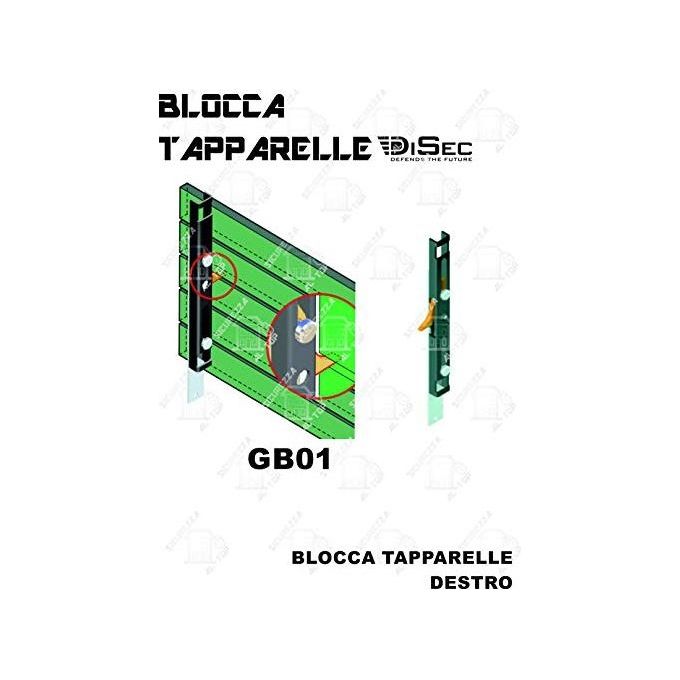 Disec Bloccatapparella Giblock Acciaio Nero Con Viti 190X20X20H  Dx