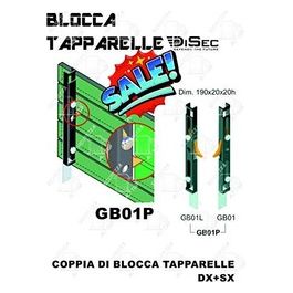 Bloccatapparella Giblock Acciaio Nero Con Viti 190X20X20H Coppia