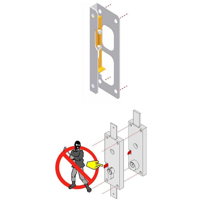 Disec Ps0500Az Protettore Leva Per Basculante Zincato