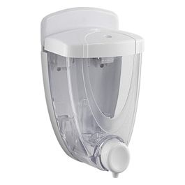 Dosatore Distributore Di Sapone Liquido Bianco Resina 19,5x11x9,5 Cm