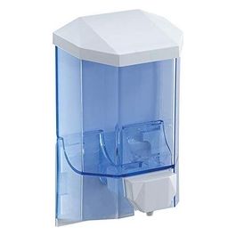 Dosatore Distributore Di Sapone Liquido Bianco Resina 16,4x10x8 Cm