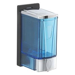 Dosatore Distributore Di Sapone Liquido Cromato Resina 14x11x5 Cm
