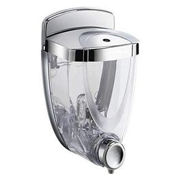 Dosatore Distributore Di Sapone In Schiuma Cromato Resina 16x9x8,6 Cm