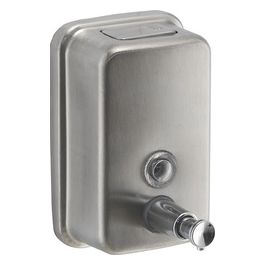 Dosatore Distributore Di Sapone Liquido Spazzolato Metallo 15,2x12x11 Cm