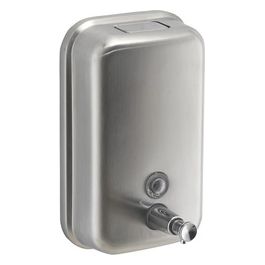 Dosatore Distributore Di Sapone Liquido Spazzolato Metallo 22x13x11 Cm