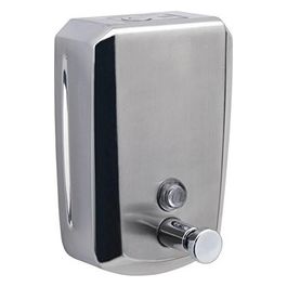 Dosatore Distributore Di Sapone Liquido Lucido/Satinato -Lucido/Spazz. Metallo 18x11,5x10,5 Cm