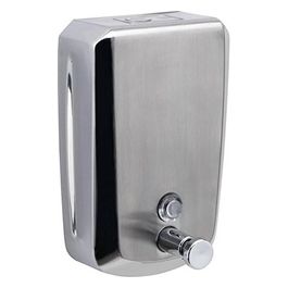 Dosatore Distributore Di Sapone Liquido Lucido/Satinato -Lucido/Spazz. Metallo 20,3x12,7x10,5 Cm