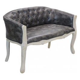 Divano Coleman In Ecopelle Vintage Grigio