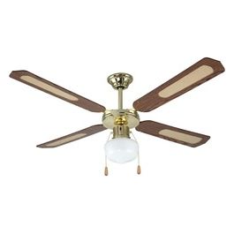 Ventilatore Da Soffitto 4 Pale 1 Luce D.130 Cm Noce DA54011