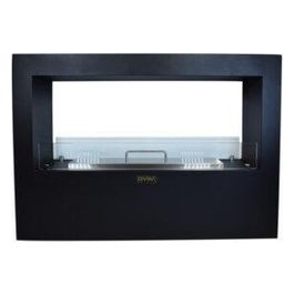 Camino a bioetanolo da terra per interno esterno Giotto S Nero 100x30x70