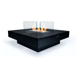Camino a bioetanolo da terra per interno esterno Panarea Nero 70x70x35
