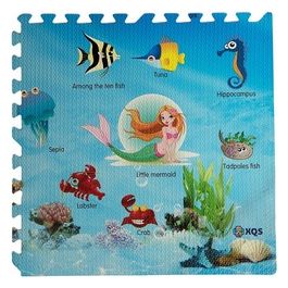 4Pz Tappeto Tappetino Puzzle Oceano 60 X 60 X 0,8 Cm DH80700