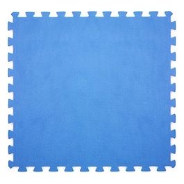 6Pz Tappeto Tappetino Puzzle Morbido Per Piscina 60X60X0.8 Blu DH43871