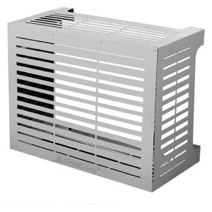 Divina Home Copricondizionatore copertura per climatizzatore LINEAR M GRIGIO in alluminio L86 x P44 x H68 cm