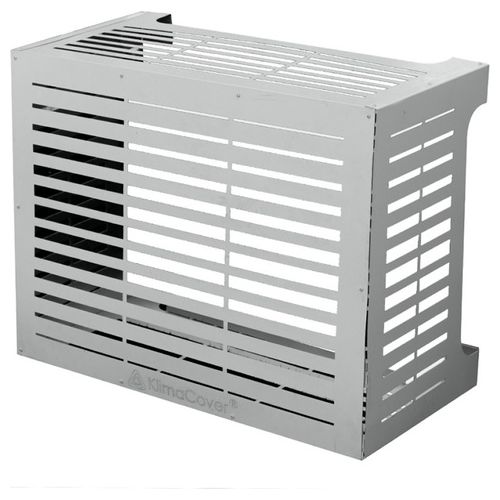 Divina Home Copricondizionatore copertura per climatizzatore LINEAR M GRIGIO in alluminio L86 x P44 x H68 cm