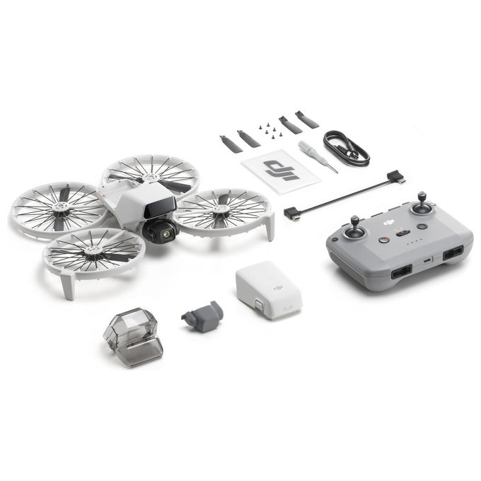 DJI Flip Drone con Fotocamera 4K Nero e Bianco 48MP HDR