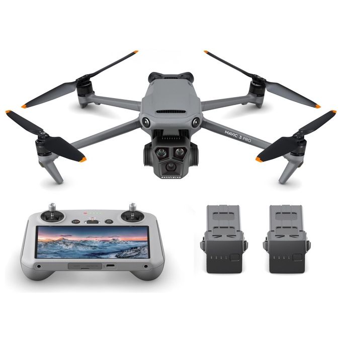DJI Mavic 3 Pro Fly More Combo con DJI RC Drone con Tripla Fotocamera e Hasselblad con CMOS da 4/3