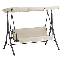 Dondolo A Letto Bali In Acciaio Verniciato Telo In Poliestere 180 Colore Beige