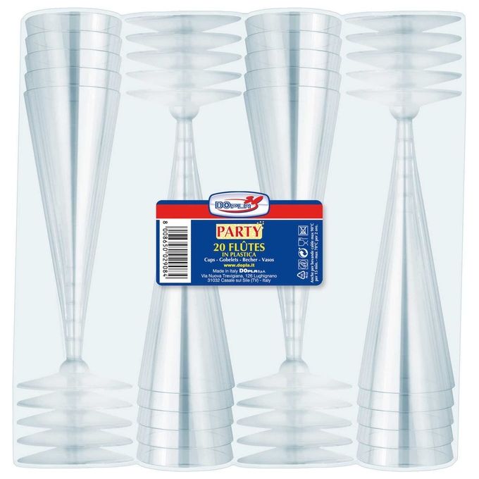 Dopla Bicchiere Flutes 120cc 20 Pezzi Re-Usable