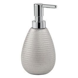 Dosatore Astrid Grigio/Argento Ceramica 16,6x8,3x8,3 Cm