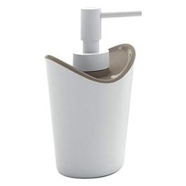 Dosatore Moby Bianco/Tortora Resina 16,5x8,7x8,3 Cm