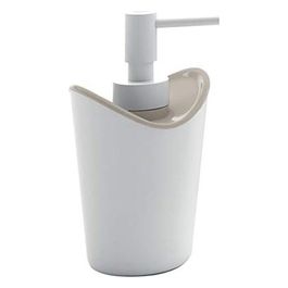 Dosatore Moby Bianco/Tortora Chiaroiaro Resina 16,5x8,7x8,3 Cm