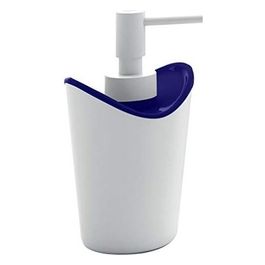 Dosatore Moby Bianco/Blue Resina 16,5x8,7x8,3 Cm