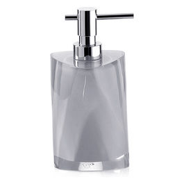 Dosatore Twist Grigio/Argento Resina 17,5x8,5x8,5 Cm