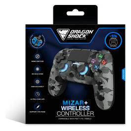 DragonShock, Controller Wireless Bluetooth, Grigio Camo, Per PS4 PC e Mobile