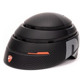 Casco Foldabile Urban Richiudibile Unisex Adulto Nero con Dettagli Rossi Medium