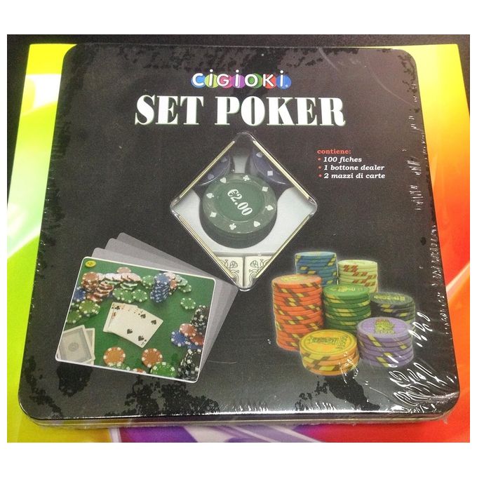 Due Esse Christmas Set Fiches per Poker Scatola Metallo