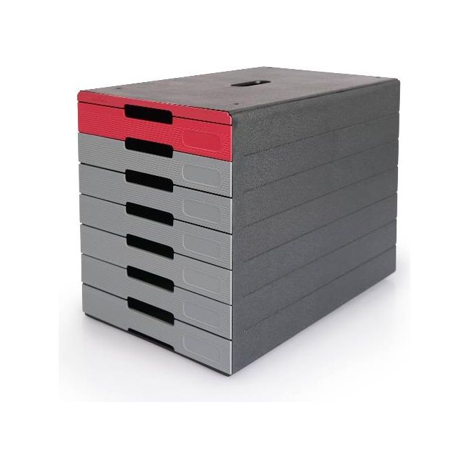 Durable Cassettiera Idealbox Pro 7 Rosso