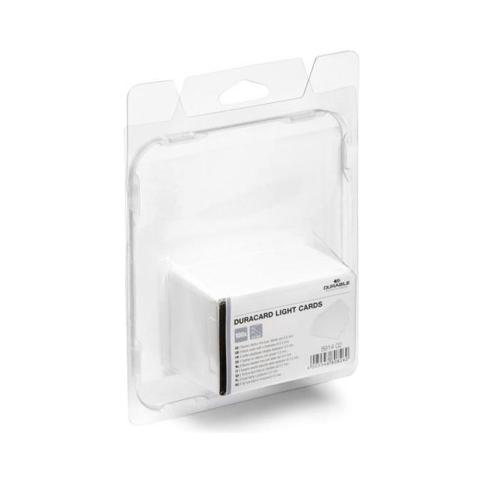 Durable 8914-02 Tessere in PVC per Stampante Duracard ID300 53,98 x 85,60 mm Spessore 0,50 mm colore Bianco
