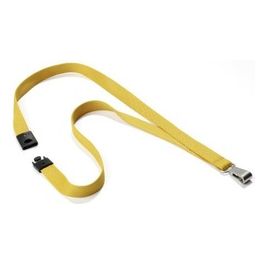 Durable Textile Lanyard Soft Colour Ochre Tracolla Supporto Per Badge Metallo Tessile Giallo