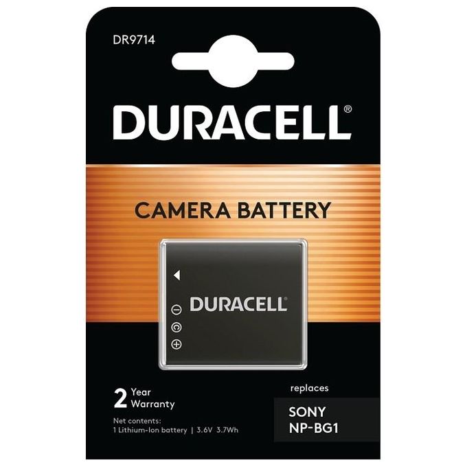 Duracell DR9714 Batteria per Fotocamera Li-Ion compatibile Sony NP-BG1 NP-FG1 1020 mAh 3,6 V colore Nero