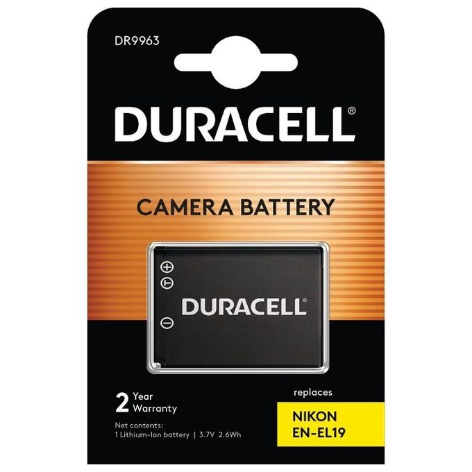Duracell DR9963 Batteria Ricaricabile Fotocamera compatibile Nikon EN-EL19 Li-Ion 3.7V 700mAh colore Nero