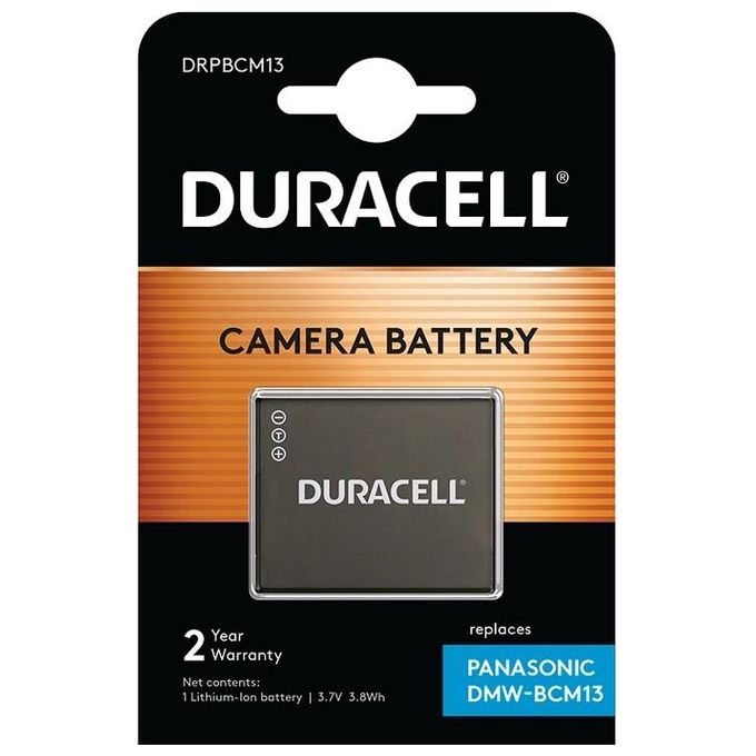 Duracell DRPBCM13 Batteria Ricaricabile per Fotocamera Li-Ion 1020 mAh 3,7 V compatibile Panasonic DMW-BCM13 colore Nero