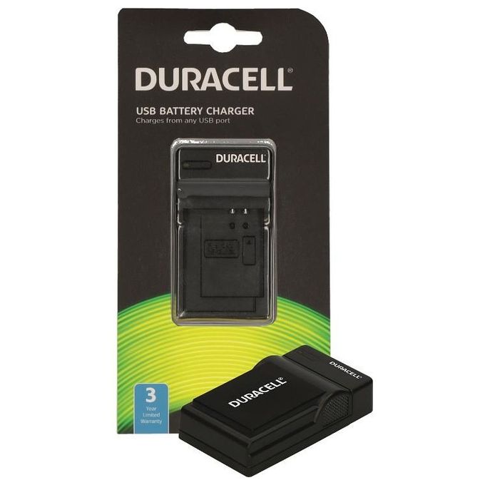 Duracell Caricabatterie con Cavo Usb per Olympus BLH-1