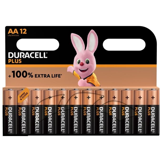 Duracell Confezione 12 Plus100 Stilo AA