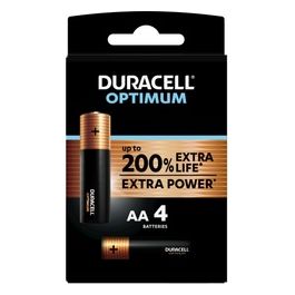 Duracell Confezione 4 Optimum Stilo AA 1500