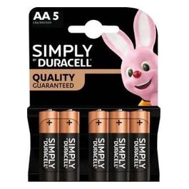 Duracell Pile Simply Alkaline Stilo 5 Pezzi Mn 1500