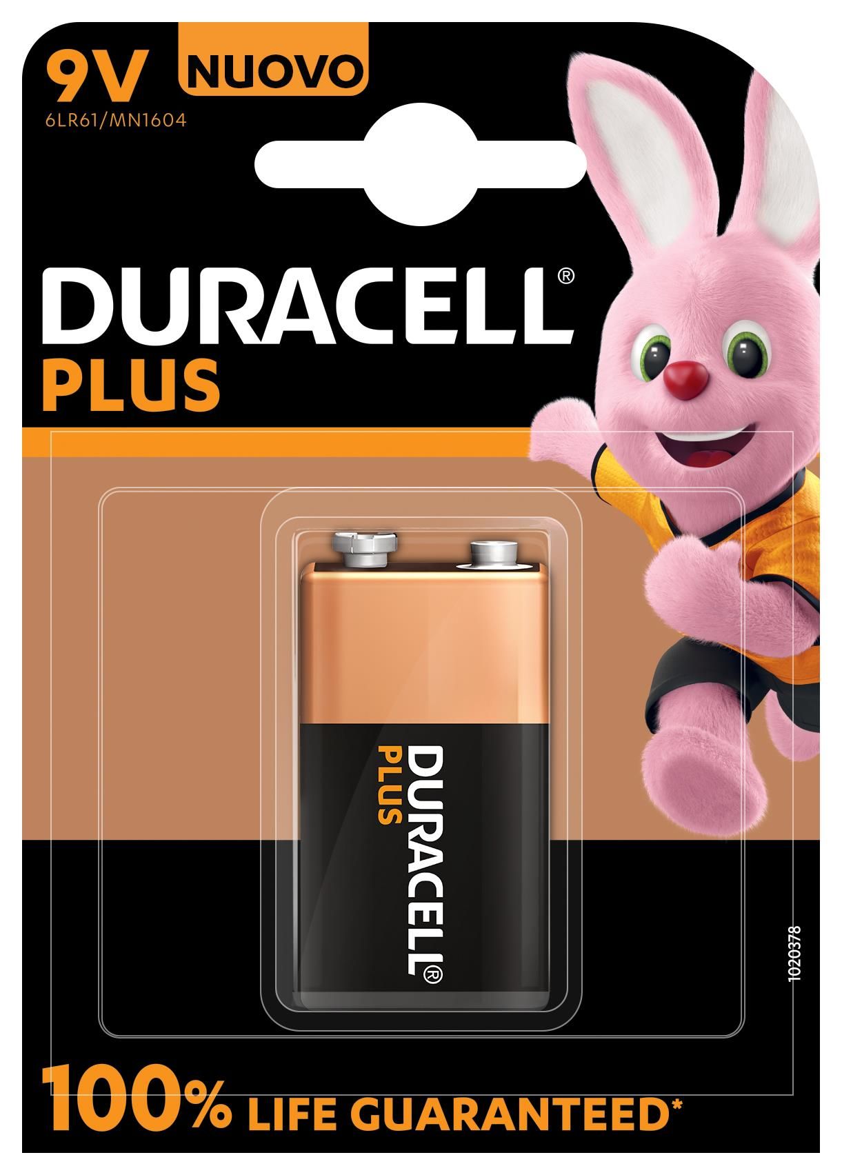 Il numero 1 del risparmio-SET 2 CONFEZIONI DURACELL SIMPLY BATTERIA PLUS DA 9  VOLT 1 PEZZO