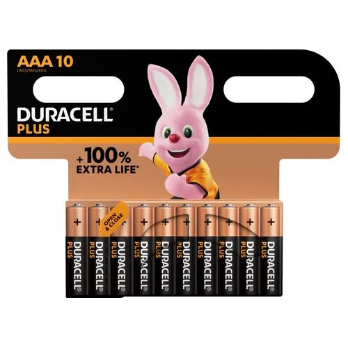 Duracell Plus Batteria Monouso Mini Stilo AAA Alcalino Blister 10 Pz. Economy pack