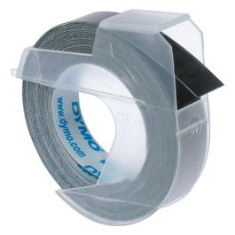 3D Nastro per Etichettatrice 9mmx3mt Plastica Lucido Nero