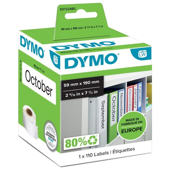Dymo Cf110 etichette Labelwriter 59x190mm Bianco