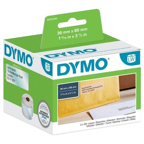 Dymo Cf260 etichette Labelwriter 36x89mm Trasparente