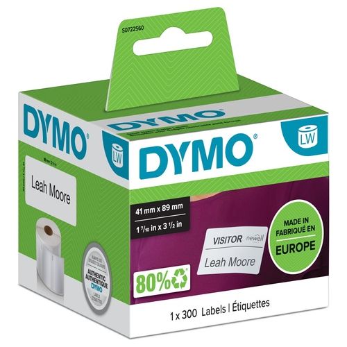 Dymo Cf300 etichette Labelwrit 41x89mm Bianco